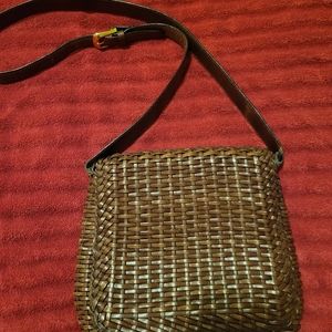 Genuine Leather Talbots woven purse